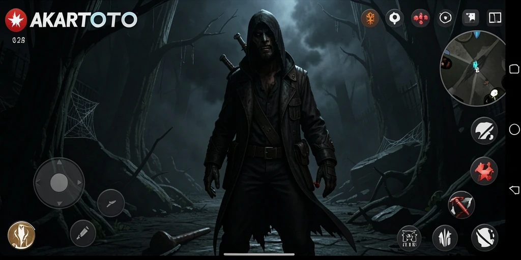 Screenshot menampilkan momen mencekam dalam gameplay AKARTOTO.