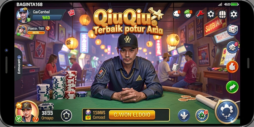 Tampilan gameplay menegangkan dalam permainan QiuQiu.