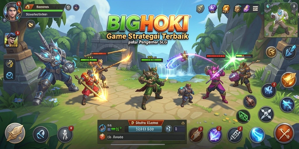 Tampilan gameplay seru dan strategi di BIGHOKI.