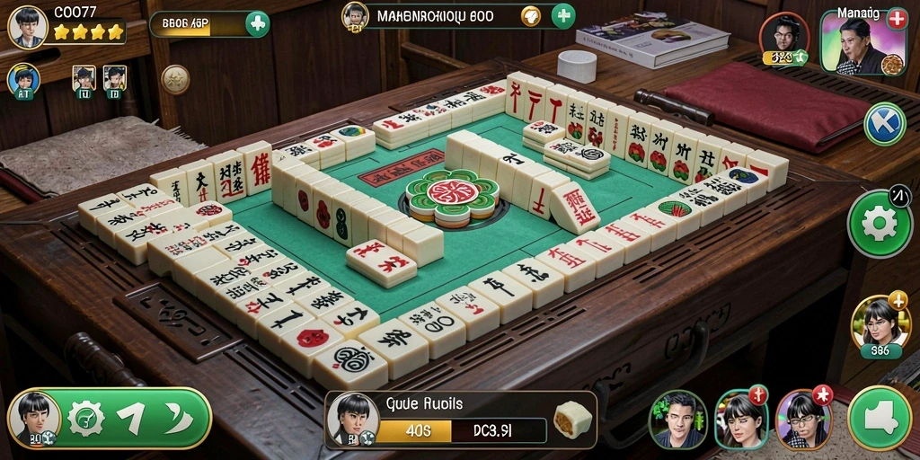 Screenshot menampilkan gameplay seru dari COO77 Mahjong.