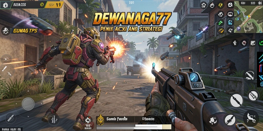 Menampilkan aksi pertempuran intens dalam DEWANAGA77.