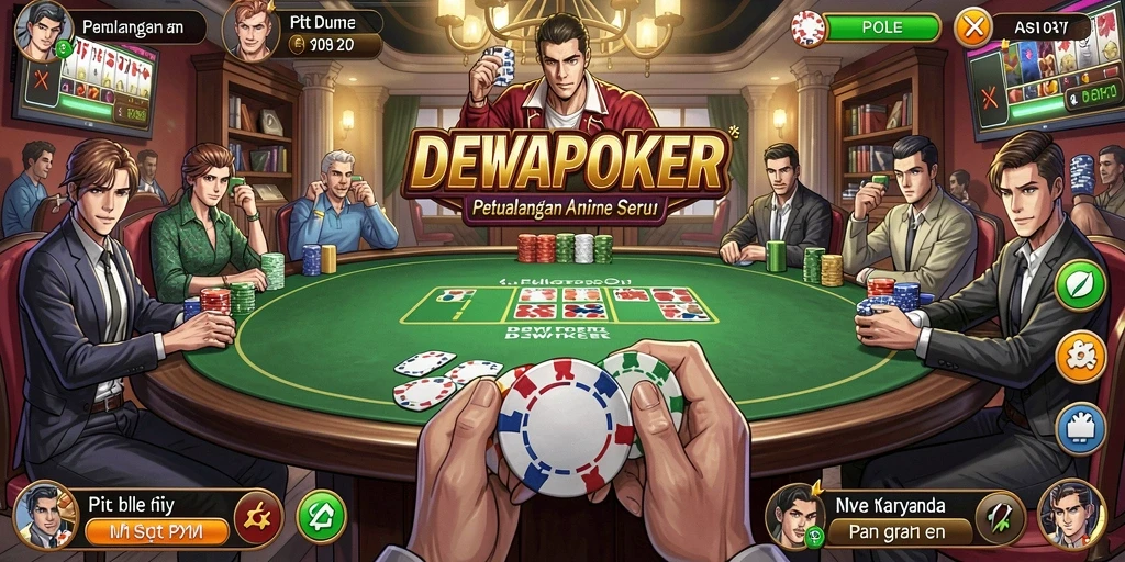 Tangkapan layar DEWAPOKER menampilkan suasana permainan yang dinamis dan karakter Anime yang menawan.