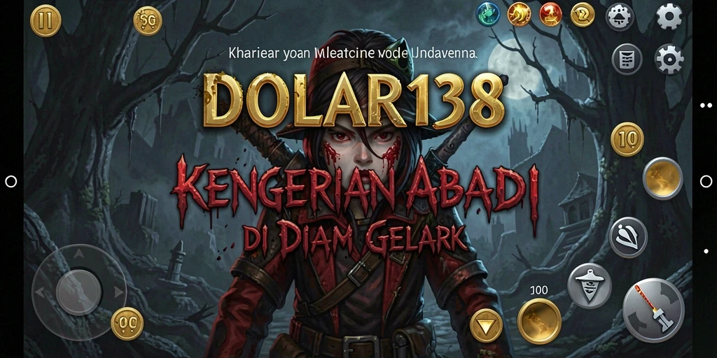 Screenshot utama DOLAR138 menampilkan suasana gelap dengan makhluk menyeramkan.