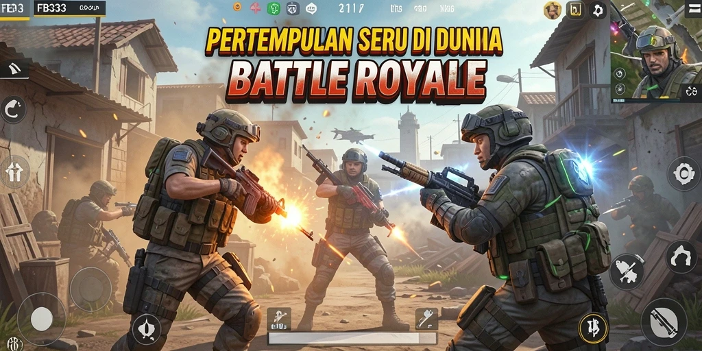 Screenshot FB333 menampilkan aksi seru dalam pertempuran Battle Royale.
