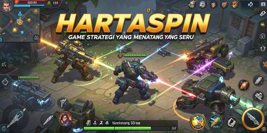 Tampilan gameplay HARTASPIN yang seru dan strategis.