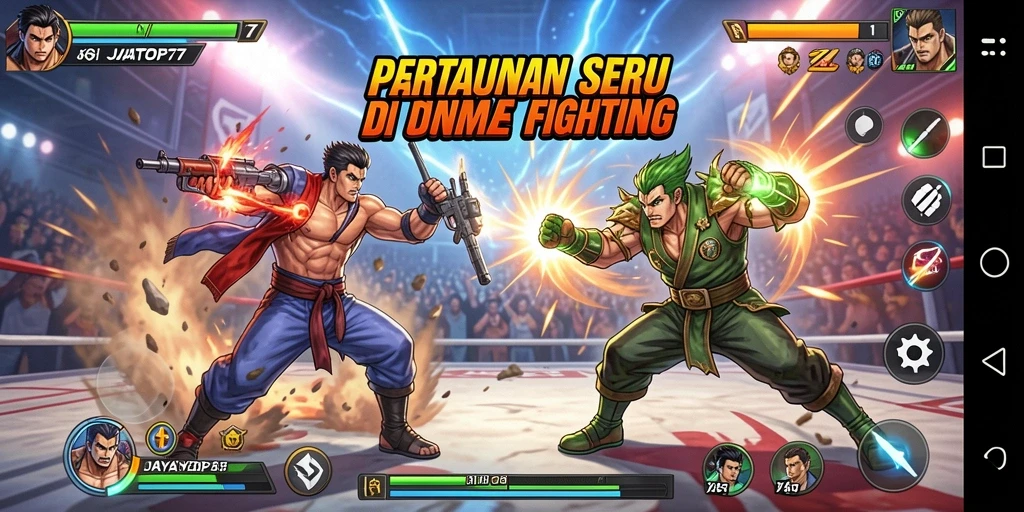 Screenshot utama JAYATOP77 menampilkan aksi pertarungan yang intens.