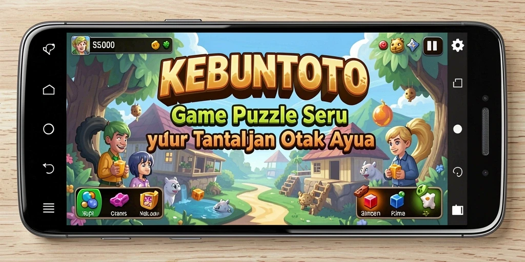 Tampilan gameplay KEBUNTOTO yang menampilkan tantangan puzzle.