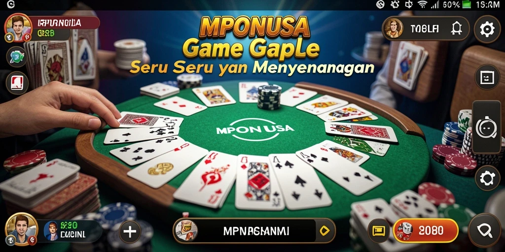 Tampilan gameplay Gaple yang menarik di MPONUSA.