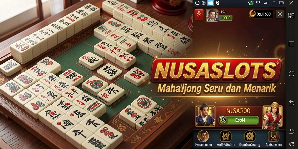 Screenshot gameplay NUSASLOTS dengan tampilan menarik dari Mahjong.