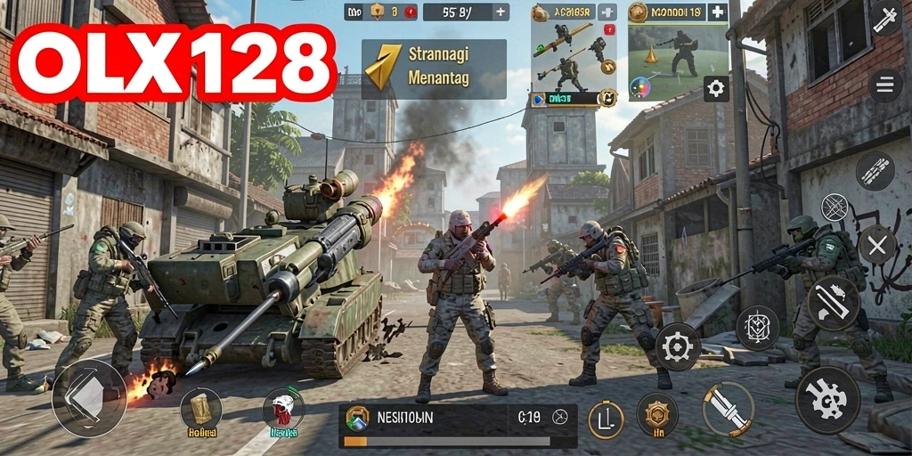 Gameplay OLX128 yang dinamis dan penuh strategi.