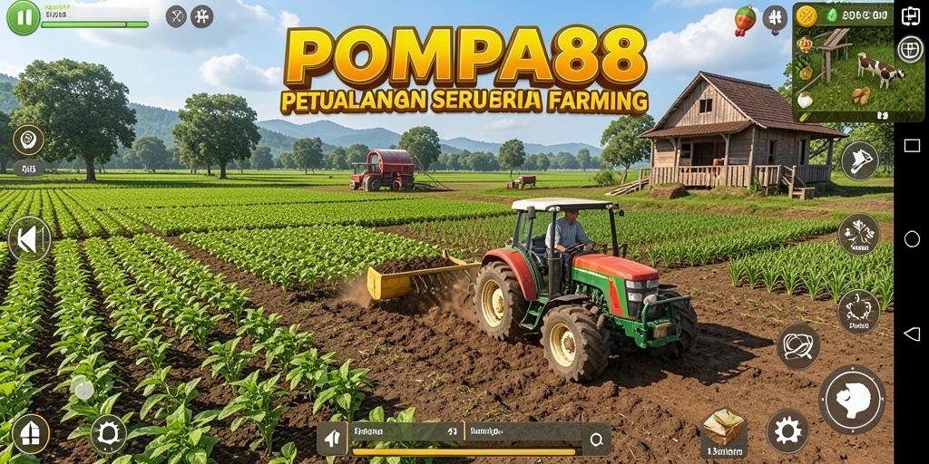 Gameplay menarik dalam mengelola ladang dan bertani di POMPA88.