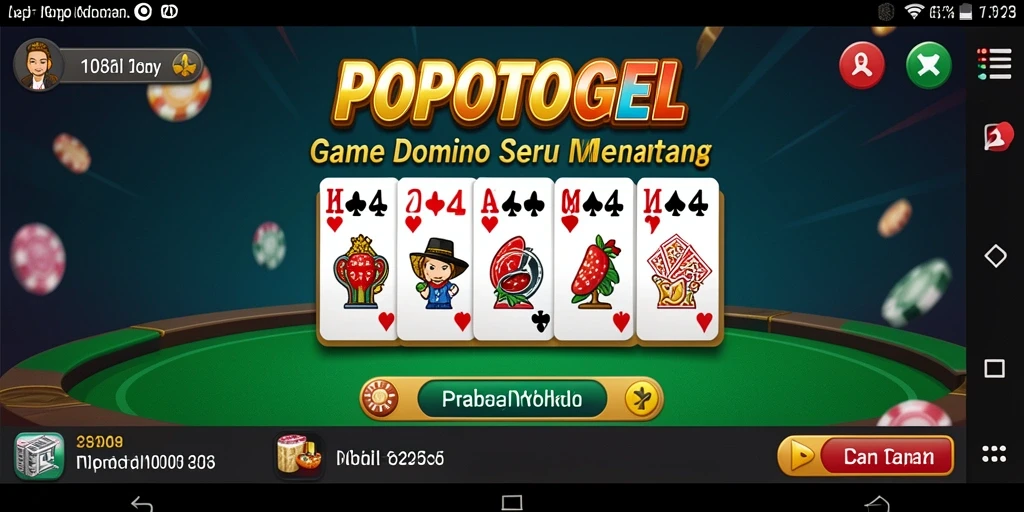Tampilan gameplay seru dan interaktif dari POPOTOGEL.