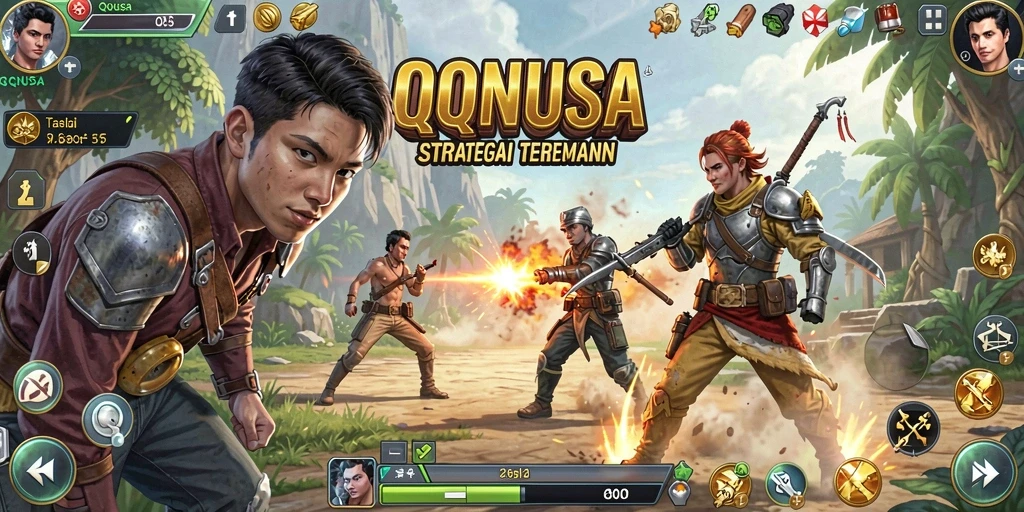 Menampilkan gameplay QQNUSA yang intens dan strategi mendebarkan.