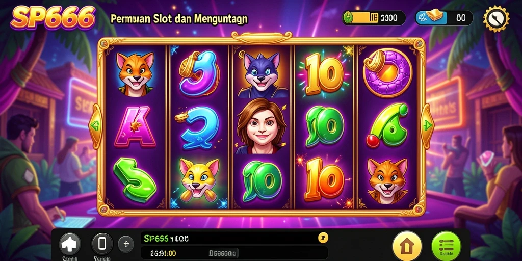 Screenshot gameplay slot SP666 yang menampilkan suasana bermain yang mengasyikkan.