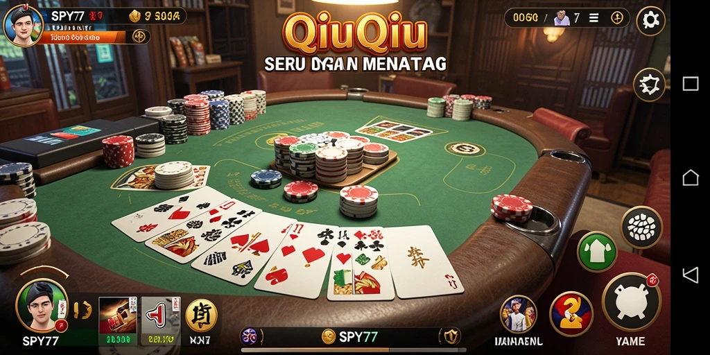 Screenshot SPY77 menampilkan permainan QiuQiu yang seru.