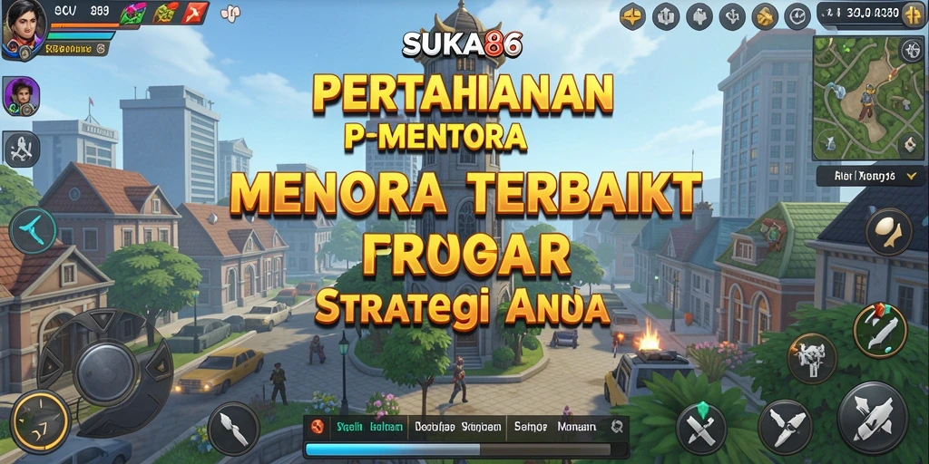 Menampilkan aksi mendebarkan dalam pertahanan menara.