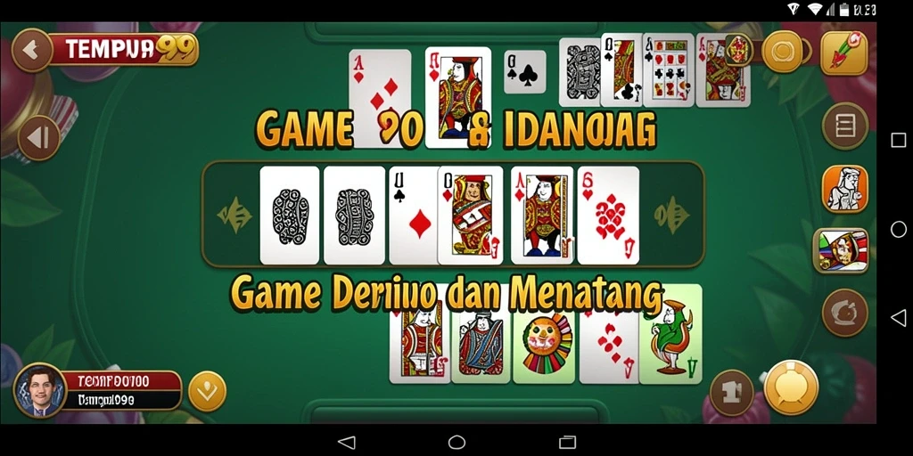 Tampilan menarik dari gameplay TEMPUR99 saat bermain Domino.