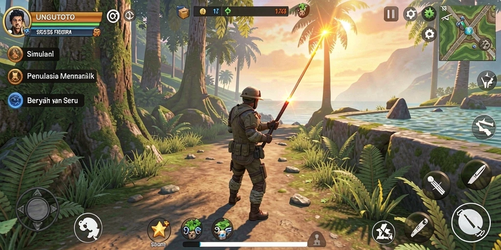 Tampilan menarik gameplay UNGUTOTO yang penuh simulasi dan interaksi.