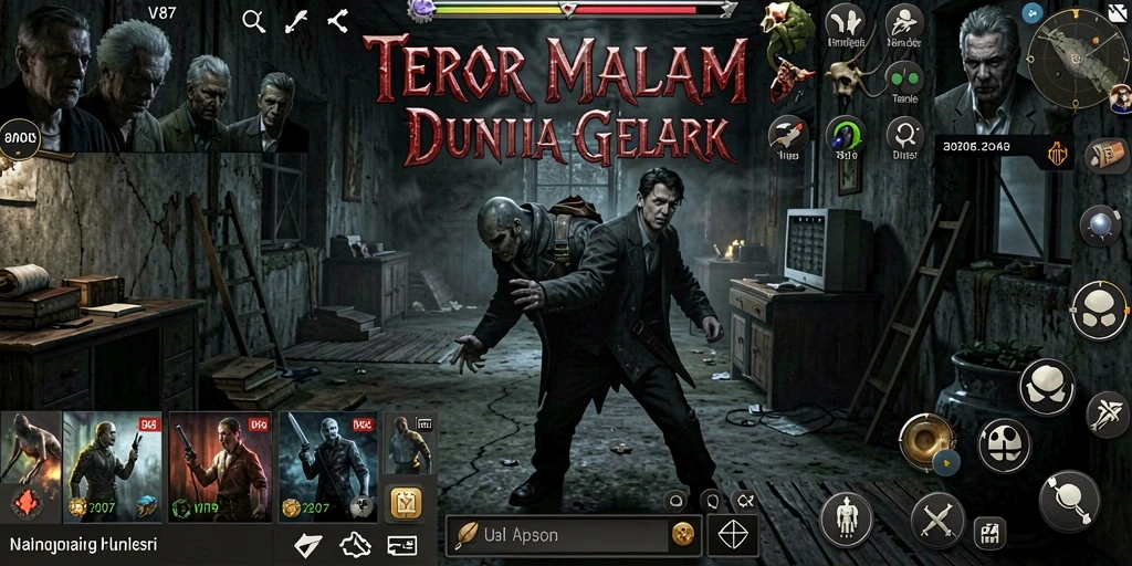 Tampilan gameplay mencekam dari V87 dengan atmosfer penuh ketegangan.